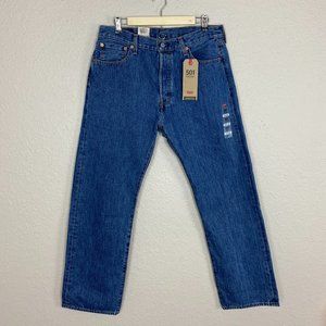 NWT Levi's 501 Original 34x30 Straight Leg Denim Jeans